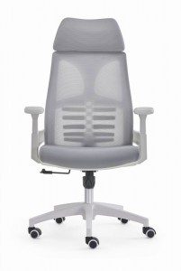 Ергономска ергономска канцелариска фотелја со вртење на извршната власт со дизајнерски висок грб со прилагодливи краци