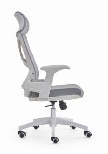 Dizaineris ar augstu muguru, grozāms, ergonomisks biroja krēsls ar regulējamām rokām
