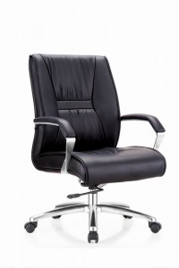 Cadeira de oficina executiva de coiro con respaldo alto