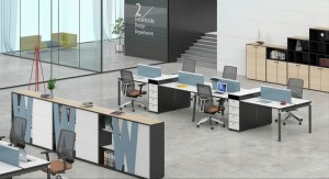 Маса за биро за канцелариски мебел со висока класа за работна станица кабина за пазар во САД