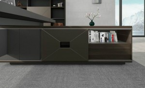 2022 គុណភាពខ្ពស់ គុណភាពខ្ពស់ 2022 ការិយាល័យ នាយកប្រតិបត្តិ តុធ្វើការ L Shape Manager Table Space Box Building Wooden Style Cable