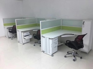 Bürotrennwand mit Schrank Kabine Büroarbeitsplatz Schreibtischmöbel OP-6906