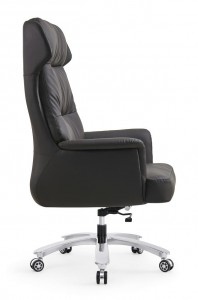 Modern hög rygg PU ergonomisk vridbar kontorsstol OEM producerar verkställande lyx kontorsstol i läder OC-8257