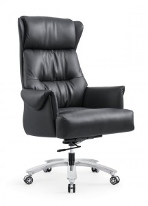صندلی اداری ارگونومیک گردان مدرن PU با پشت بلند صندلی اداری OEM تولید اجرایی صندلی اداری چرم لوکس OC-8257