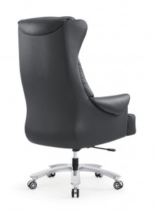 Cadeira de oficina xiratoria ergonómica de PU de respaldo alto moderno Cadeira de oficina de coiro de luxo executivo de produción OEM OC-8257