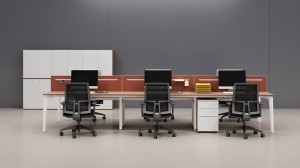 Модерни седалки на фабрична цена с екран Меламиново дървено бюро Офис работна станция