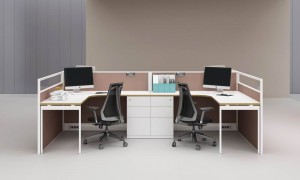 Современные рабочие места офиса человека меламина 4 мебели стола офиса