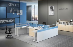 Modern Kleng Call Center Desk Office Workstation Cabicle fir 6 Persoun