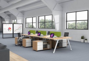 Estação de trabalho de plano aberto modular série de mesas de escritório