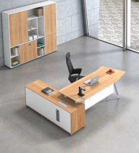 Serie de mesas de oficina modulares para estacións de traballo de planta aberta
