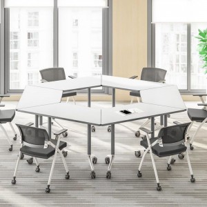 Offices Superior Laminate 5 'x 2' Mobile Flip Top Nesting Table