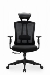 Aukšta tinklinė kompiuterio kėdė, Namų biuro stalinės kėdės su juosmens atramine pagalve, reguliuojama galvos atrama