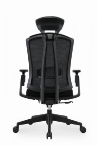 Datastol med netting med høy rygg, skrivebordsstoler til hjemmekontor med støttepute for korsryggen, justerbar nakkestøtte