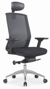 Cadeira de traballo ergonómica para ordenador de oficina Silla de escritorio de malla con respaldo alto Cadeira de xogos con soporte lumbar