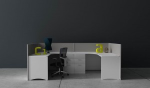 Office Two Person L Shaped Workstation Workstation