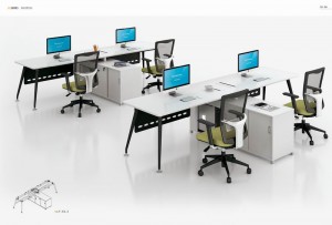 Kontorsarbetsstation med partition Senaste moderna skrivbordsmöbler
