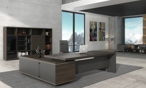 2022 Management Executive Office Desk wurkstasjonStencils L Shape Manager Tabel Space Box Building Wooden Style Cable
