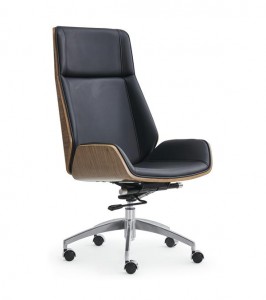 Executive Ergonomic Office Conference Chair Mesh PU Leather Swivel Chair