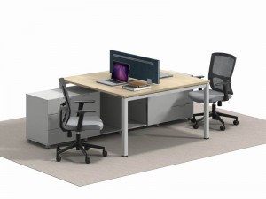 Square Leg 2 Person Office Workstations