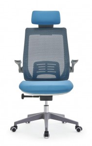 Стол за домашна канцеларија, ергономски стол за биро, мрежесто столче за компјутерско столче со висок грб, со прилагодлив потпирач за глава, лумбална поддршка