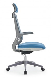 Стол за домашна канцеларија, ергономски стол за биро, мрежесто столче за компјутерско столче со висок грб, со прилагодлив потпирач за глава, лумбална поддршка