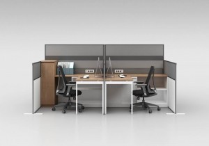 TrendSpaces Value Cubicle Series – 4 Person L-shaped Cubicle