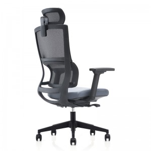 Weight Sensing Synchro Tilter Mesh Back Office Chair with Adjustable Headrest