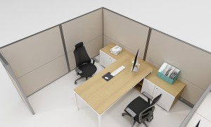 Mobilier de birou fabricat din fabrică chineză MFC Cabină de birou Stație de lucru Cluster de birou