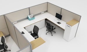 Sineesk fabryk makke kantoarmeubilêr MFC Office Cubicle wurkstasjonStencils Desk Cluster