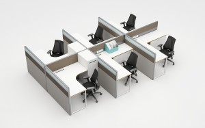 Mobles d'oficina fabricats a la fàbrica xinesa Clúster d'escriptori de l'estació de treball del cubicle d'oficina MFC