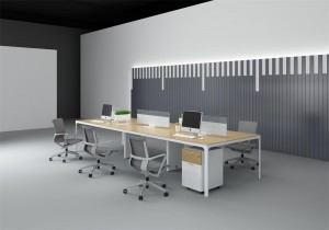 Postes de travail de bureau en bois modulaires modernes commerciaux Bureau Mobilier de bureau Poste de travail de bureau