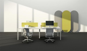 Kaupalliset modernit modulaariset puiset toimistotyöasemat Työpöytä Toimistokalusteet Toimistotyöasema