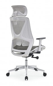Ергономичен мрежест офис стол с регулируема висока облегалка на ниска цена OC-6369