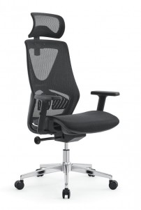 Nízka cena nastaviteľná otočná ergonomická kancelárska stolička zo sieťoviny s vysokým operadlom OC-6369