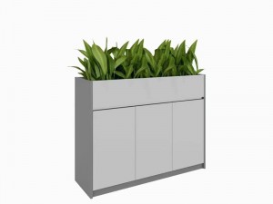 file cabinet with plant box wooden file cabinet FC-1015