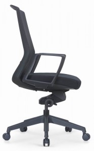 I-Office Chair ene-Mesh Seat emnyama ne-Back