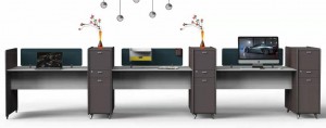 Edullinen eurooppalaistyylinen moderni ulkonäkö ja yleiskäyttöinen monikäyttöinen huonekalusarja avoimen työtilan toimistopöydät