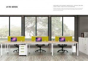 Melaminový kancelářský nábytek v jednoduchém módním stylu Pracovní stanice pro 6 osob