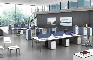 Bölücü Panelli Çift Ofis Masası, Bilgisayar Masası PC Dizüstü Bilgisayar Çalışma Masası, Ev Ofis için MDF Büyük İş İstasyonlu