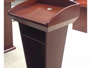 custom color podium table carved wood office desk PD-6528