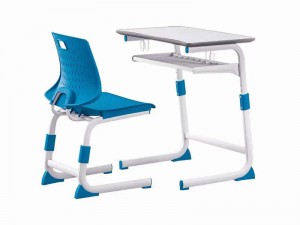 meja belajar anak dan kursi furnitur sekolah warna kustom ST-6368