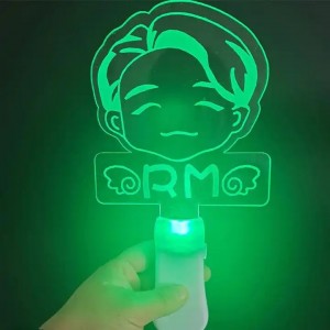 Bastão de luz oficial de acrílico personalizado para concerto de ídolo Kpop