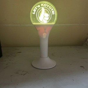 OEM Acrylic Ball Kpop Light Stick ដែលមាននិមិត្តសញ្ញាផ្ទាល់ខ្លួន