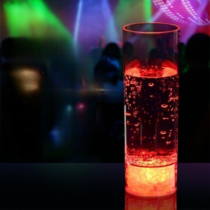 Vaso de plástico con luz LED RGB intermitente para vasos de fiesta y bar