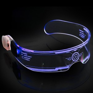 Kacamata pesta LED sing bisa disesuaikan Kacamata Glowing