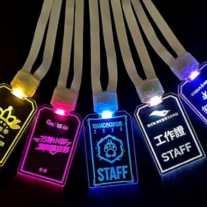 Porta badge identificativo in acrilico con porta badge identificativo LED con logo personalizzato