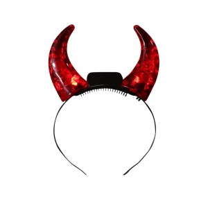 Изготовленная на заказ светодиодная повязка на голову Party Lighting Up Horn Headbead