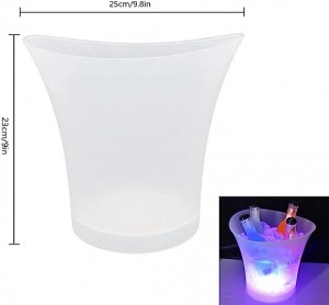 Custom Led Ice Bucket RGB პლასტიკური შამპანურის ვედრო