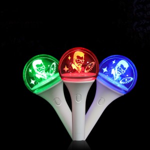 Letšoao le ikhethileng la Kpop Idol Offical Light Stick Concert Cheer Glowing Acrylic Light Stick