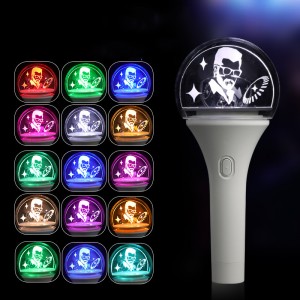 අභිරුචිකරණය කරන ලද ලාංඡනය Kpop Idol Offical Light Stick Concert Cheer Glowing Acrylic Light Stick